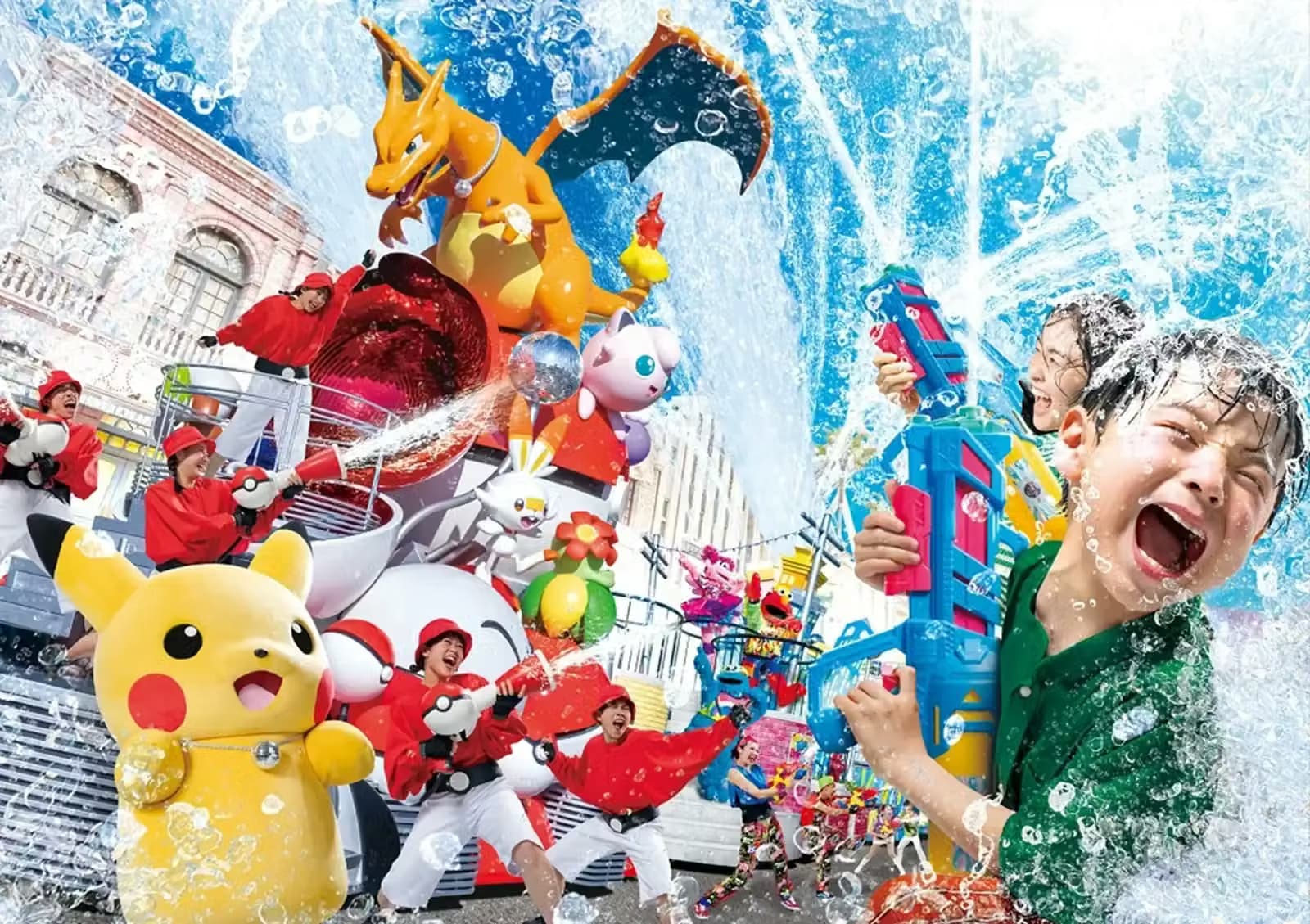 Super Nintendo World with visitors enjoying colorful Mario themed attractions