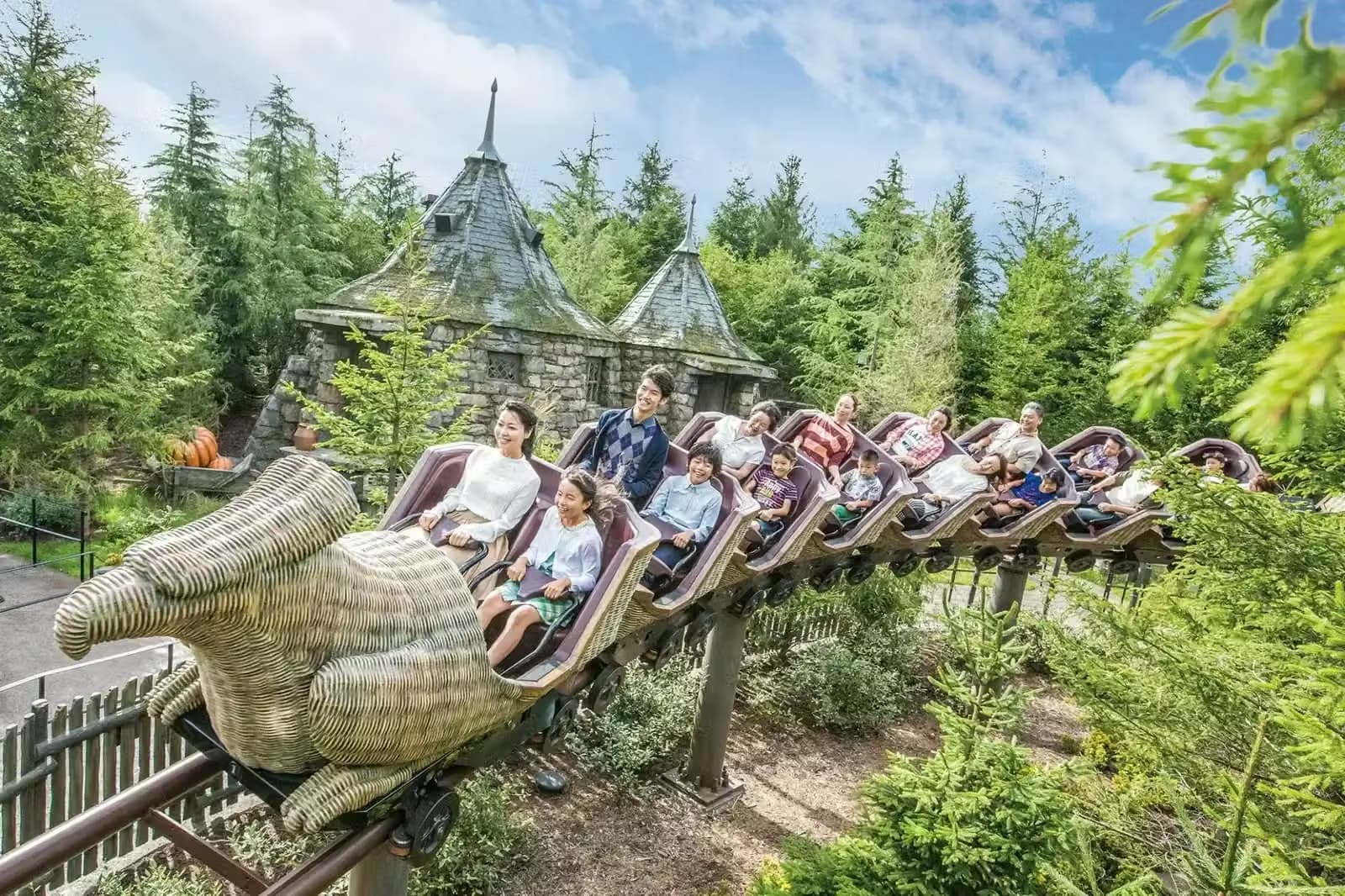 Bright Super Nintendo World photo area with real theme park atmosphere