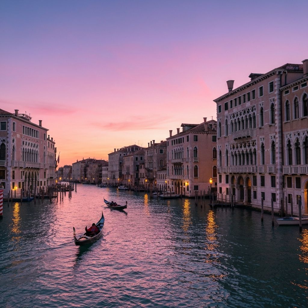 Venice Grand Canal at sunset